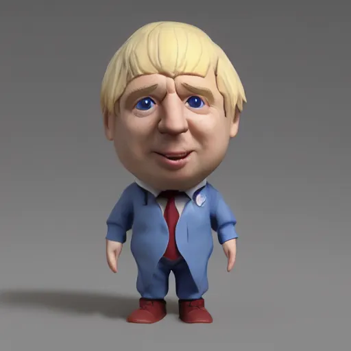 Image similar to plastic toy cute figurine of boris johnson, blender, unreal engine, concept art, octane render, highly detailed, smooth, sharp focus