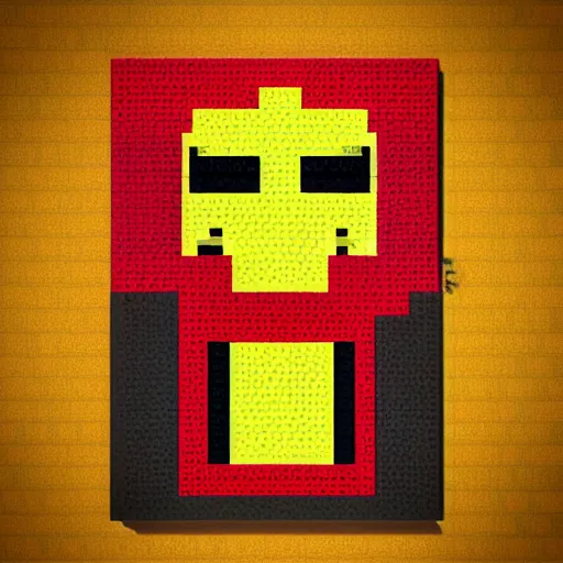 Prompt: iron man in minecraft