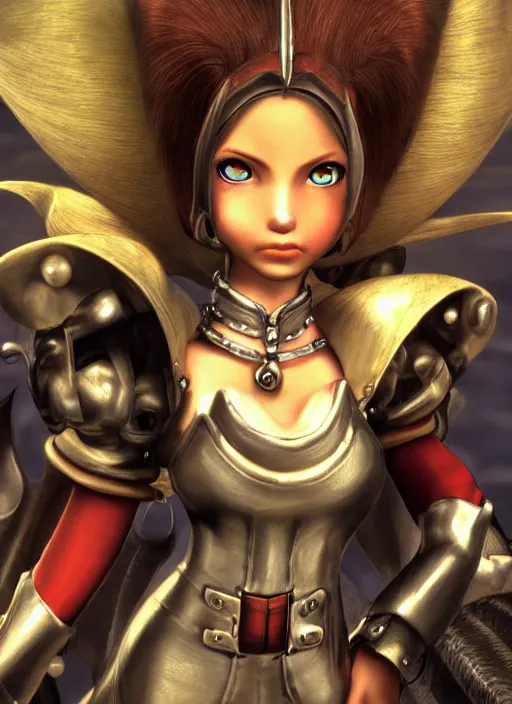 Image similar to a full portrait photo of real - life garnet iconic character official artwork in a final fantasy ix, f / 2 2, 3 5 mm, 2 7 0 0 k, lighting, perfect faces, award winning photography.