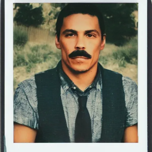 Prompt: polaroid photo of pedro sanchez as a gypsy