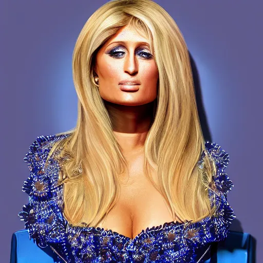 Prompt: Presidential portrait of Paris Hilton (2044)