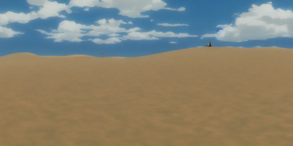 Prompt: sand dunes, no people, by makoto shinkai