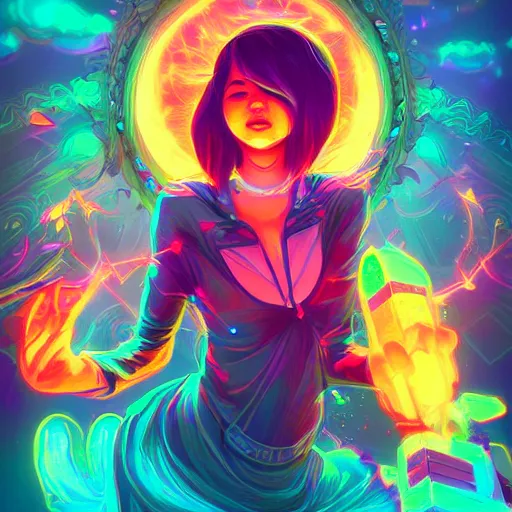 Image similar to skill magic deepdream radiating a glowing aura stuff loot legends stylized digital illustration video game icon artstation lois van baarle, ilya kuvshinov, rossdraws,