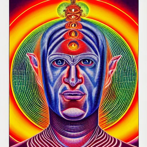 Prompt: the godhead by alex grey