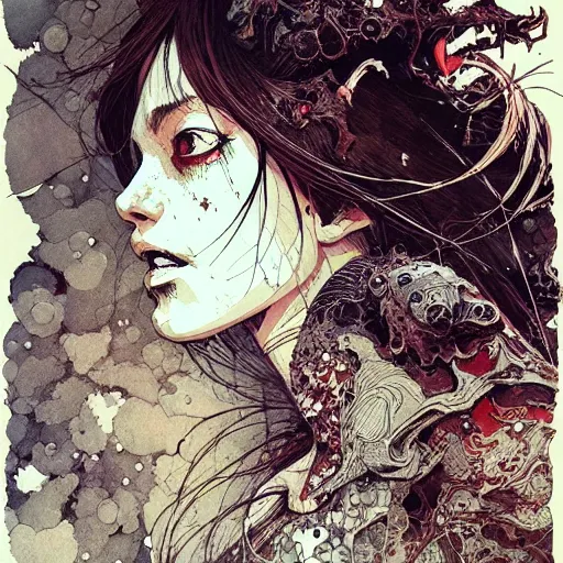 Image similar to portrait painted in ian mcque style drawn by vania zouravliov and takato yamamoto, inspired by voodo, intricate acrylic gouache painting, high detail, sharp high detail, artstation