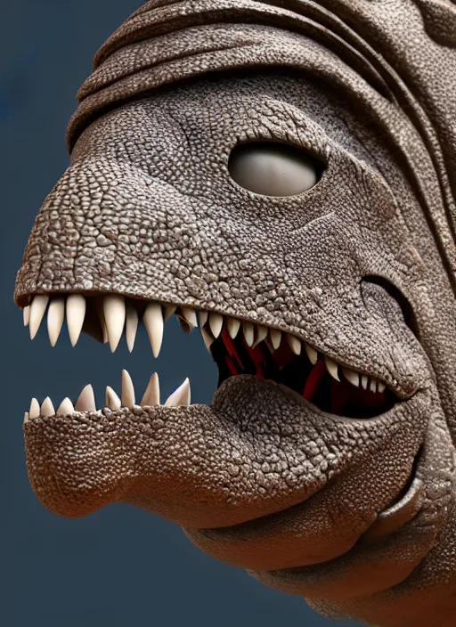 Prompt: closeup of a dinosaur plastic toy, depth of field, zeiss lens, detailed, symmetrical, centered, breathtaking, 8 k resolution, extremely detailed, beautiful, establishing shot, artistic, hyperrealistic, octane render