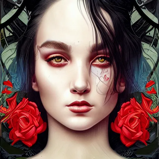 Image similar to portrait by Tristan Eaton Stanley Artgerm and Tom Bagshaw