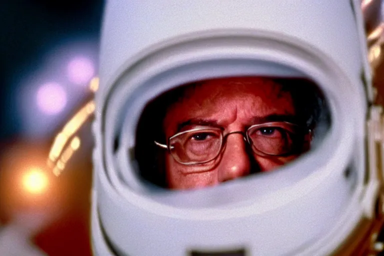 Image similar to movie screenshot of bernie sanders in 2001: A Space Odyssey (1968)