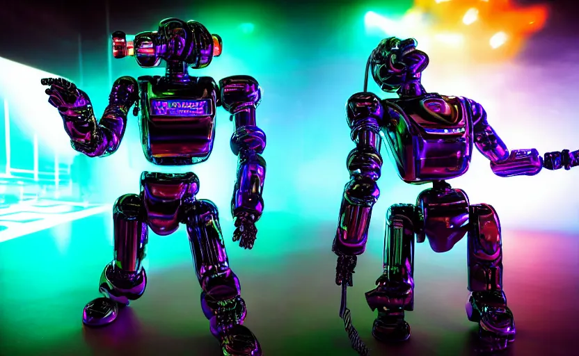 Prompt: robomom cybercore disco rave, highly detailed, extremely high quality, hd, 4 k, 8 k, professional photographer, 4 0 mp, lifelike, top - rated, award winning, cinematic, realistic, detailed lighting, detailed shadows, sharp, no blur, edited, corrected, trending