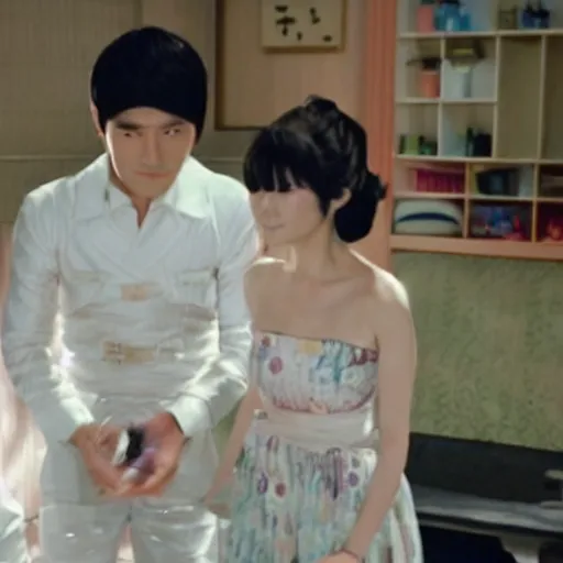 Prompt: film still of the Japanese soap opera 'Love in Outer Space' (2012)