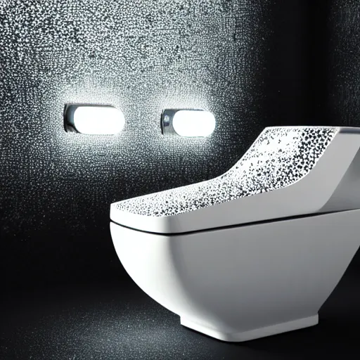 Image similar to : futuristic abstract bubbly toilet, cinematic lighting, hyper - realistic, detailed, marcel duchamp, render by c 4 d octane, unreal engine, 8 k 3 d render