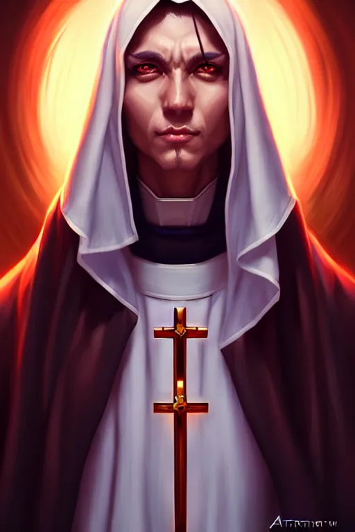 Image similar to Priest portrait by Artgerm and WLOP
