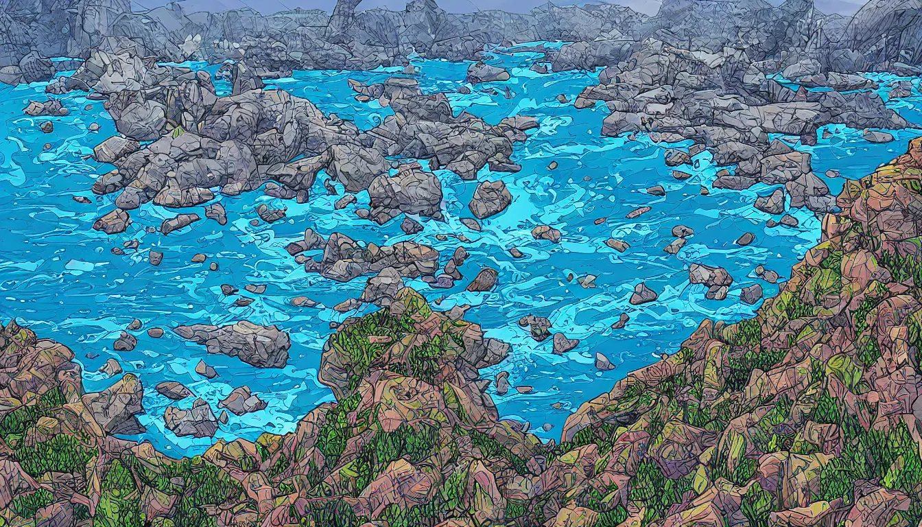 Prompt: oregon coast by josan gonzalez