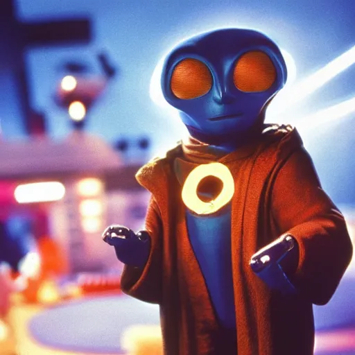 Prompt: promotional still wide friends ( tv ) : the one where joey buys a robot, dramatic lighting, ( e. t. the extra - terrestrial ), batteries not included, harry potter, octane 3 d render, ue 5, imax, 7 0 mm.