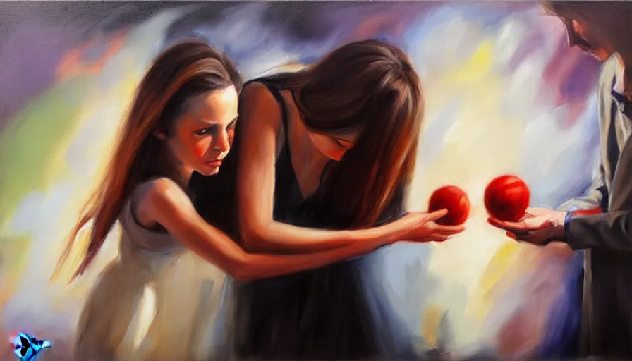 Image similar to the two complementary forces that make up all aspects and phenomena of life, by Emilia Wilk