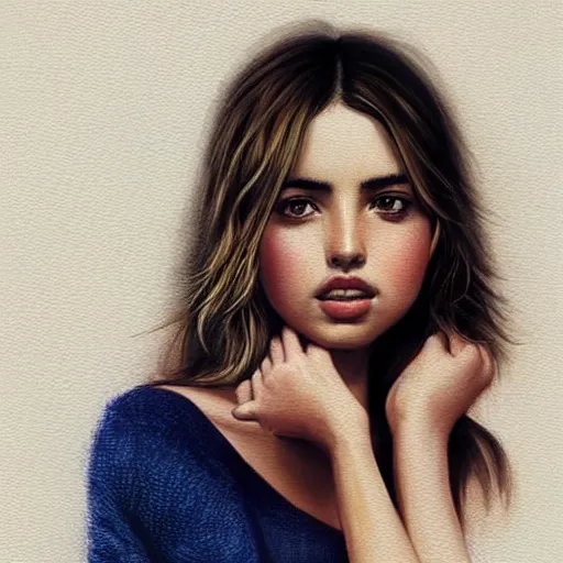 Image similar to ana de armas in the style of stefan kostic, realistic, full body, sharp focus, 8 k high definition, insanely detailed, intricate, elegant, art by stanley lau and artgerm