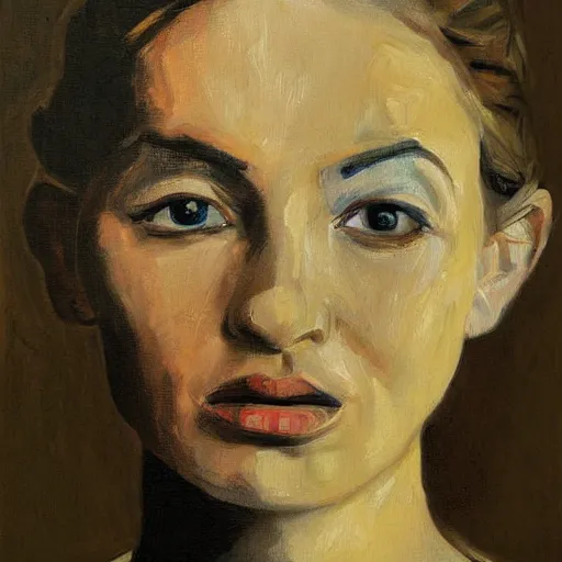 Image similar to woman portrait painting by soulage