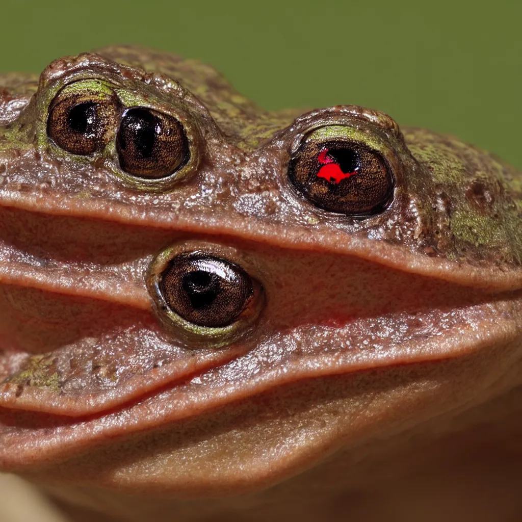 Prompt: portrait of a frog with red eyes