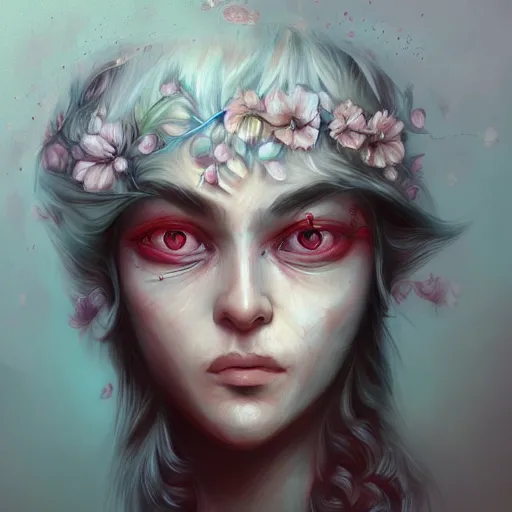 Prompt: the man with the floral eyes, internet photo, digital legend, paranormal, digital painting, ultradetailed, artstation, oil painting, ultradetailed, artstation