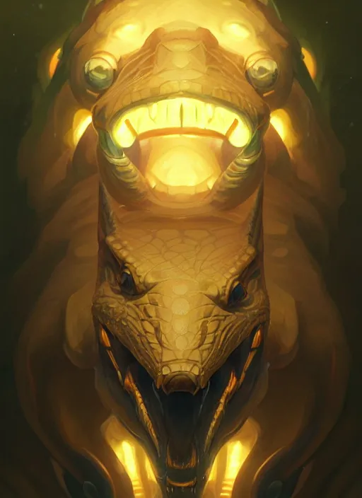 Image similar to symmetry!! portrait of renekton, league of legends, glowing lights!! intricate, elegant, highly detailed, digital painting, artstation, concept art, smooth, sharp focus, illustration, art by artgerm and greg rutkowski and alphonse mucha