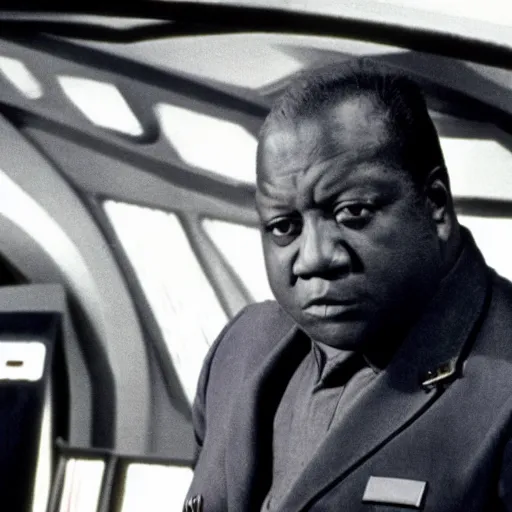 Image similar to A still of Idi Amin in Star Trek