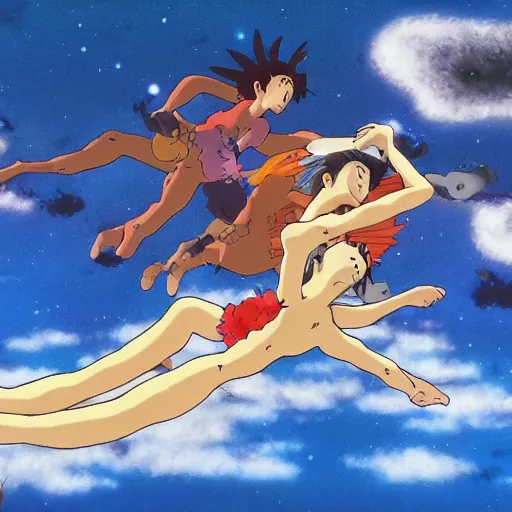 Image similar to screenshot from anime australian aboriginal mythology. dreamtime. studio ghibli. hayao miyazaki