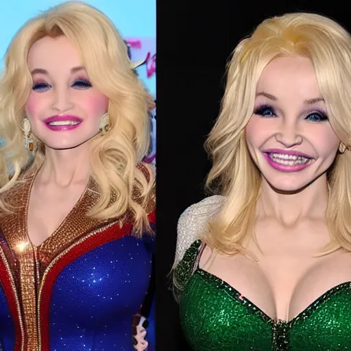 Prompt: genetic mix of dolly parton and dove cameron