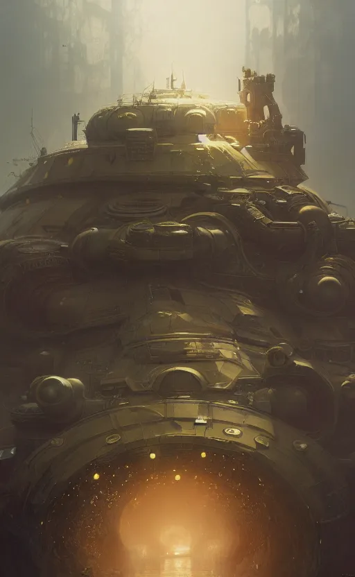 Image similar to a portrait of a hideous monstrosity of a fat tank blob, concept art, deep focus, intricate, highly detailed, digital painting, artstation, matte, sharp focus, illustration, art by greg rutkowski and alphonse mucha