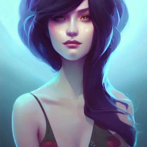 Image similar to a portrait of a beautiful model, art by lois van baarle and loish and ross tran and rossdraws and sam yang and samdoesarts, digital art, highly detailed, intricate, sharp focus, Trending on Artstation HQ, deviantart, unreal engine 5, 4K UHD image