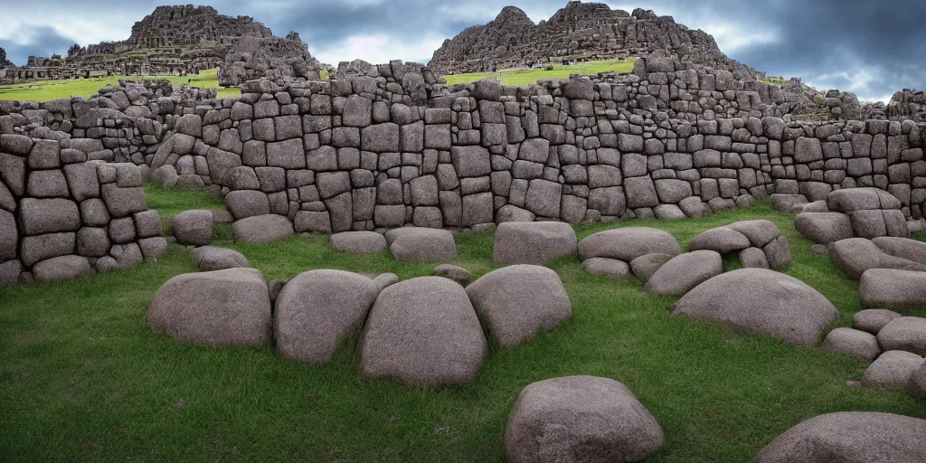 Image similar to sacsayhuaman, unreal 5, hyperrealistic, realistic, photorealistic, dynamic lighting, highly detailed, cinematic landscape, studio landscape, studio lighting