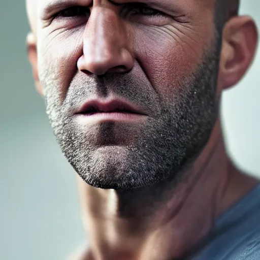 Image similar to Jason Statham Face Portrait, 8K Photography by Steve McCurry