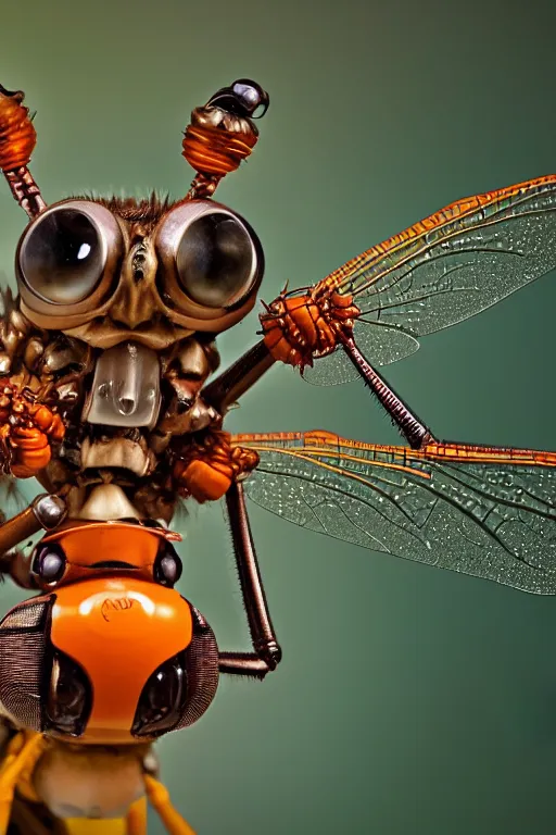 Image similar to a macro photograph of a pixar bio - mech cyborg dragonfly by adam gor, by javier ruperez, by ellen jewett, 8 k