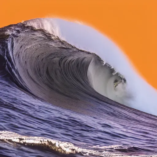 Prompt: diagram of a giant wave at teahupo'o