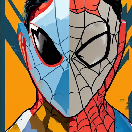 Image similar to Spiderman profile picture by Sachin Teng, asymmetrical, Organic Painting , Matte Painting, geometric shapes, hard edges, graffiti, street art:2 by Sachin Teng:4