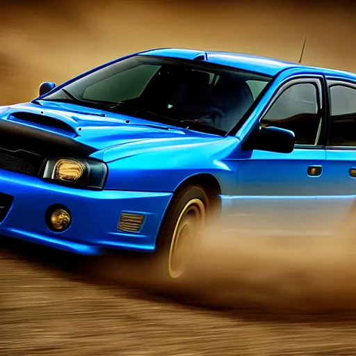 Image similar to velociraptor mongoliensis as wrx impreza, hdr 8 k