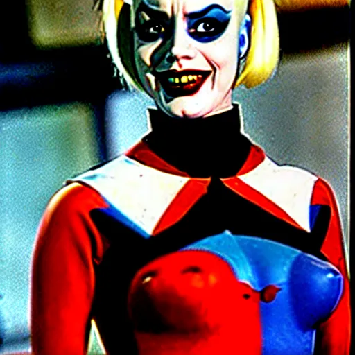 Prompt: harley quinn in the 1 9 6 6 batman tv show