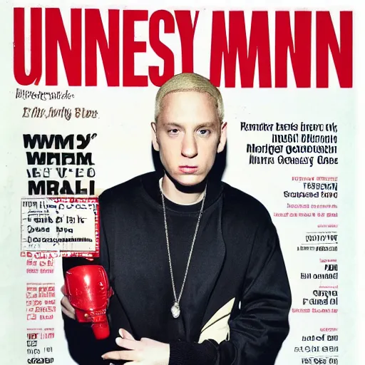 Prompt: Eminem becoming uncanny-W 910