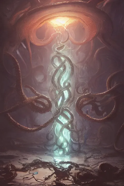 Prompt: tentacle texture, high octane, 8 k, digital art, magic the gathering, mtg, by greg rutkowski, trending on artstation