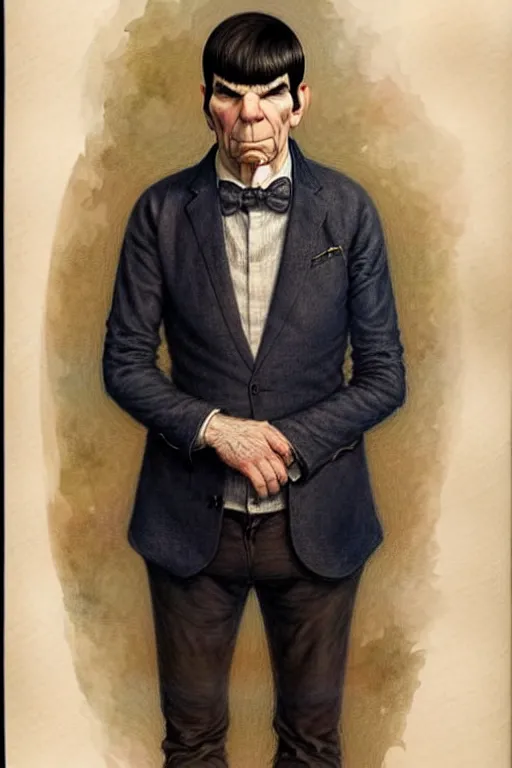 Prompt: (((((ZACHARY QUINTO SPOCK.))))) by Jean-Baptiste Monge !!!!!!!!!!!!!!!!!!!!!!!!!!!