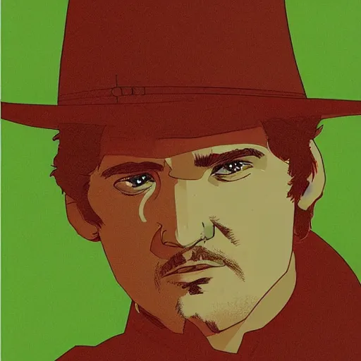 Image similar to “ pedro pascal retro minimalist portrait by jean giraud, moebius starwatcher comic, 8 k ”