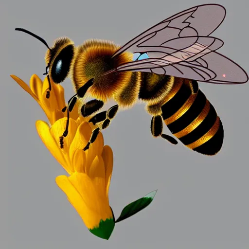 Prompt: a bee with a human head, photoshop