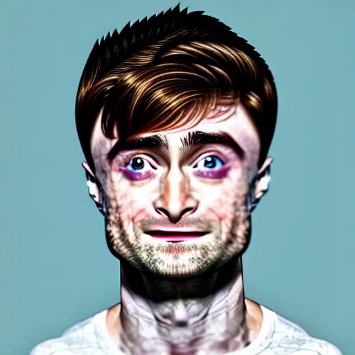Prompt: daniel radcliffe's face is the seed of an avocado, detailed, hyperrealist, surrealist, 8 k
