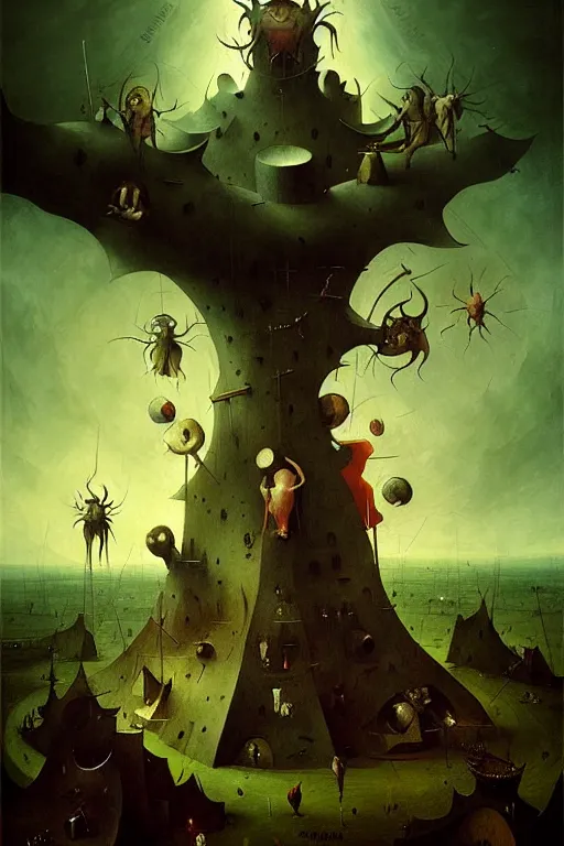 Image similar to hieronymus bosch, greg rutkowski, anna podedworna, painting of the torment nexus