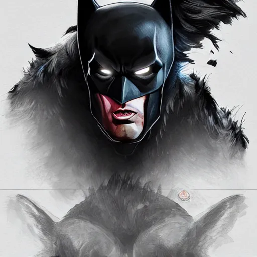 wolf as Batman, artstation, hyperdetailed,8K,, Stable Diffusion