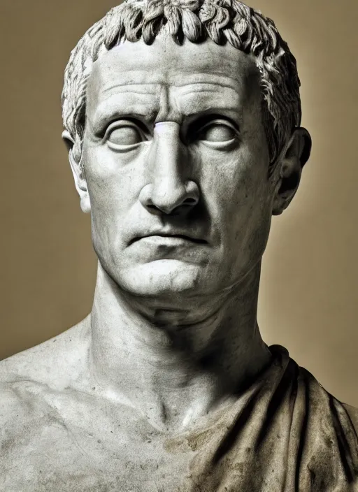 Image similar to a full portrait photo of julius caesar, f / 2 2, 3 5 mm, 2 7 0 0 k, lighting, perfect faces, award winning photography.