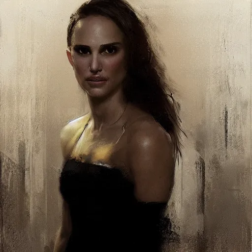 Image similar to portrait of natalie portman by jeremy mann and greg rutkowski