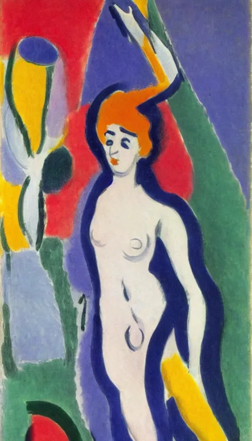 Prompt: Aura by Henri Matisse