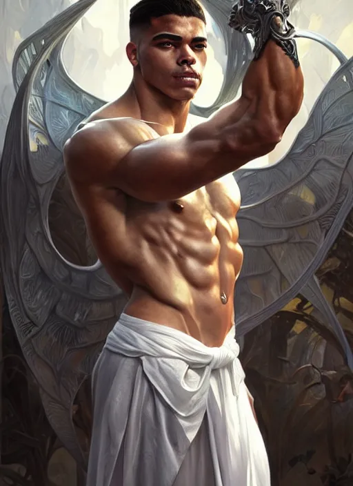 Prompt: portrait of aggressive mariano diaz mejia, d & d, muscular! white, fantasy, intricate, elegant, highly detailed, digital painting, artstation, concept art, smooth, sharp focus, illustration, art by artgerm and greg rutkowski and alphonse mucha