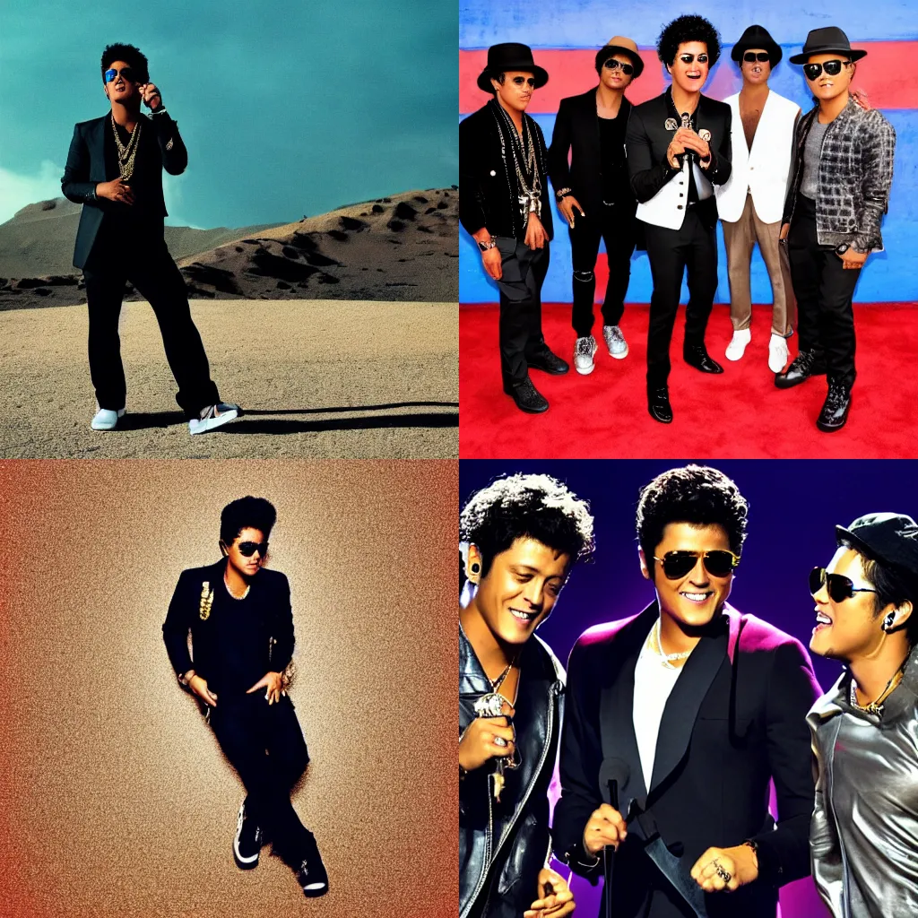 Prompt: Bruno Mars on Mars