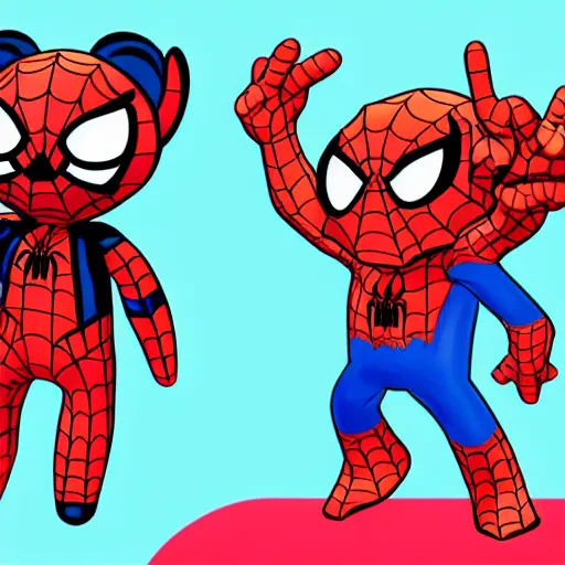 Prompt: Spider-Man as an Animal Crossing Character